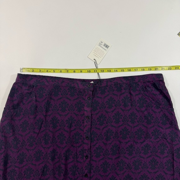 New Kerrits EQL EvoVero Button Front Maxi Skirt Purple Horse Print - Picture 8 of 8